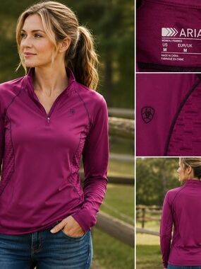 Ariat Women's Plum Quarter-Zip Performance Pullover